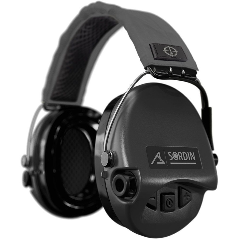 Sordin Ear Defenders - Active & Electronic - Hearing Protectors for Hunting & Shooting - Grey Headband & Black Cups Sordin Ear Defenders - Active & Electronic - Hearing Protectors for Hunting & Shooting - Grey Headband & Black Cups