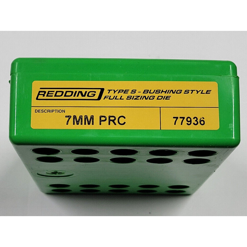 Redding Type-S Full Length Bushing Size Die 7mm PRC Redding Type-S Full Length Bushing Size Die 7mm PRC