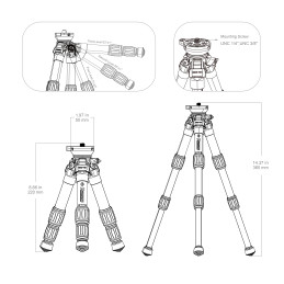 Vector Optics Tabletop Tripod