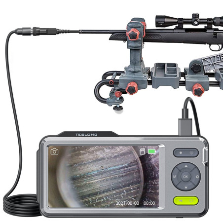 Teslong NTG500 114 cm / 45-Inch Flexible Rifle Borescope with 5-inch IPS Screen + 5 different size mirrors