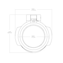Vector Optics Transparent 28mm Scope Flip-Cap