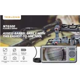 Teslong NTG500 114 cm / 45-Inch Flexible Rifle Borescope with 5-inch IPS Screen + 5 different size mirrors