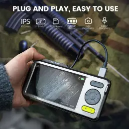 Teslong NTG500H 26-Inch / 66cm Rigid Rifle Borescope with 5-inch IPS Screen + 5 different size mirrors