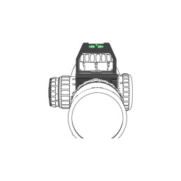 Vector Optics X-ACCU 34mm Quick-flip Turret Mark Magnifier Mount Ring with Level Bubble