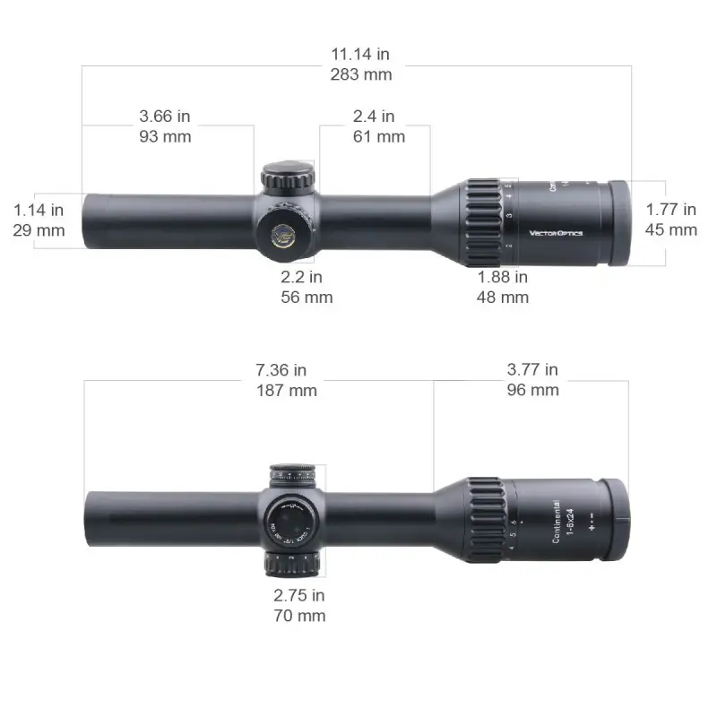 Vector Optics Continental x6 1-6x24SFP G4 Zielfernrohr www.angelarms.eu