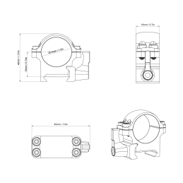 Швидкознімні низькопрофільні кільця прицілу для Weaver/Picatinny