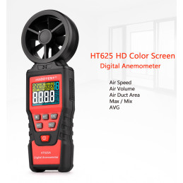 Habotest HT625A Anemometer Wind Speed Meter Digital Anemometer 30m/s Hand-held Measure Tool 9999 Counters