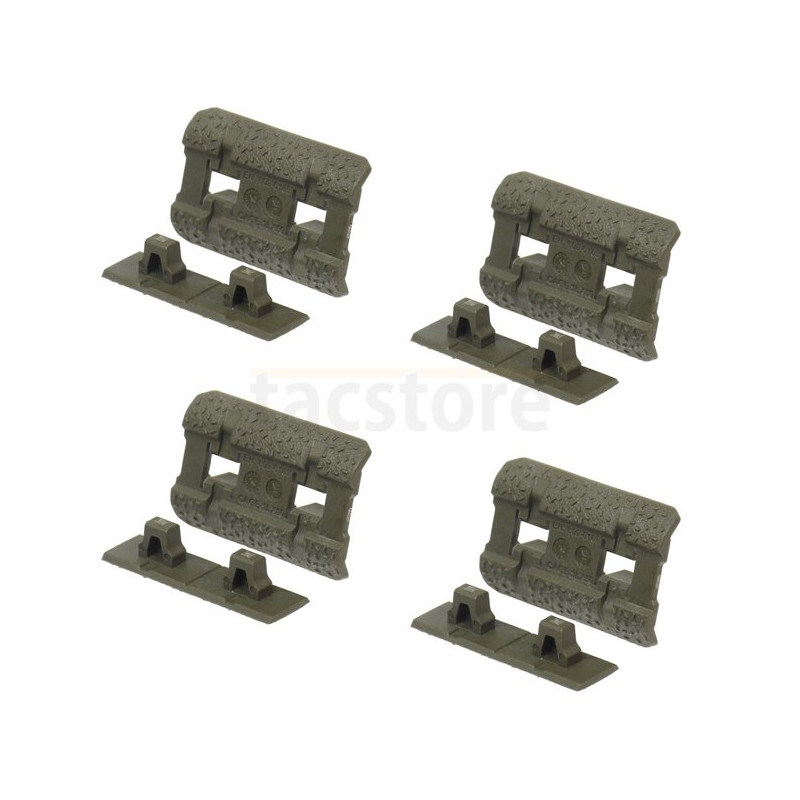 Magpul M-LOK Rail Cover Type 2 - Dark Earth | Textured Polymer Panels (6-Pack)