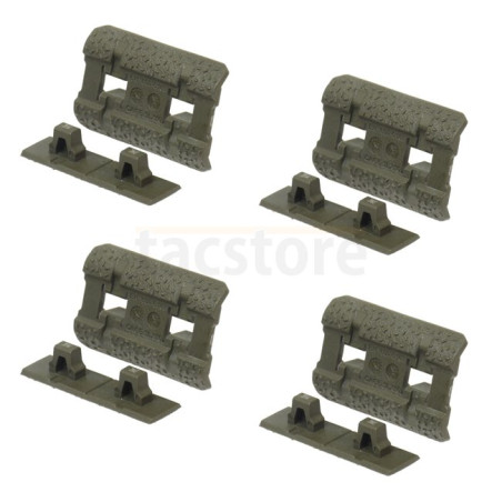 Magpul M-LOK Rail Cover Type 2 - Dark Earth | Textured Polymer Panels (6-Pack)