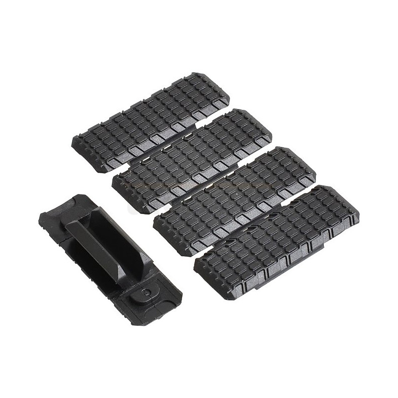 Strike Industries M-LOK Cover V2 | 5-пакет чорних панелей для рейлингу