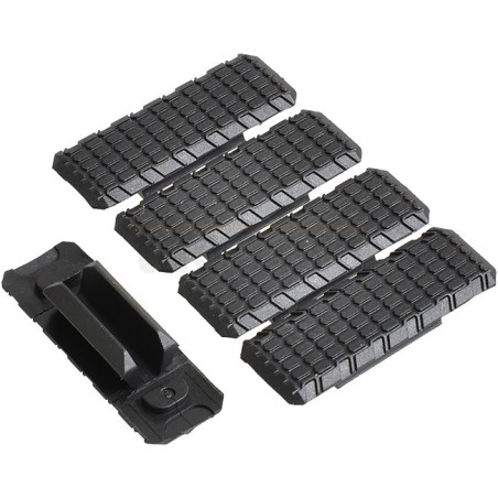 Strike Industries M-LOK Cover V2 | 5er-Pack schwarze Schienenabdeckungen