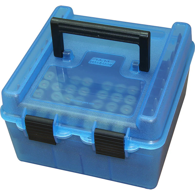 MTM Case-Gard R-100 Deluxe 100-Round Ammo Box Blue