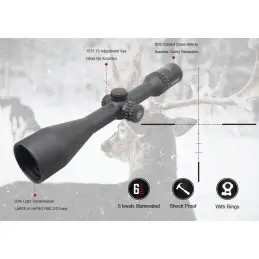 Vector Optics Continental ZOOM x8 3-24x56 SFP Hunting Scope ED