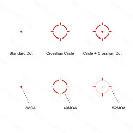 Vector Optics Приціл Frenzy 1x22x26 MOS Multi Reticles Pistol Red Dot Pistol Frenzy 1x22x26 MOS