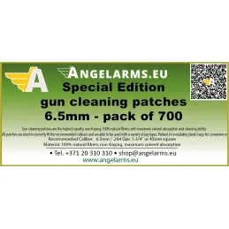 AngelArms gun cleaning patch 6.5mm - pack of 700