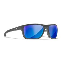 Wiley-X WX Kingpin sunglasses (Matte Graphite/CAPTIVATE™ Polarized Blue Mirror)