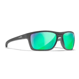 Wiley-X WX Kingpin sunglasses (Matte Graphite/CAPTIVATE™ Polarized Green Mirror)