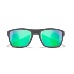 Wiley-X WX Kingpin sunglasses (Matte Graphite/CAPTIVATE™ Polarized Green Mirror)