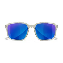 Wiley-X WX Alfa sunglasses (Gloss Clear Crystal/CAPTIVATE™ Polarized Blue Mirror)