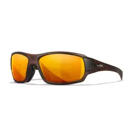 Wiley-X WX Breach sunglasses (Matte Hickory Brown/CAPTIVATE™ Polarized Bronze Mirror)