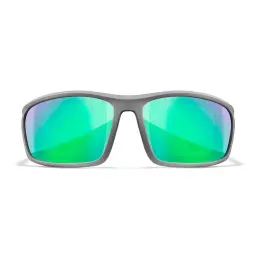 Wiley-X WX Grid sunglasses (Matte Grey/CAPTIVATE™ Polarized Green Mirror)