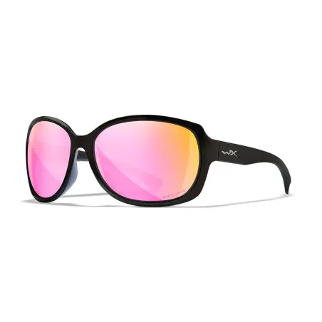 Wiley-X WX Mystique sunglasses (Gloss Black/CAPTIVATE™ Polarized Rose Gold Mirror)