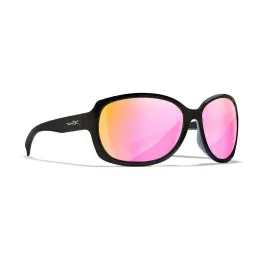 Wiley-X WX Mystique sunglasses (Gloss Black/CAPTIVATE™ Polarized Rose Gold Mirror)
