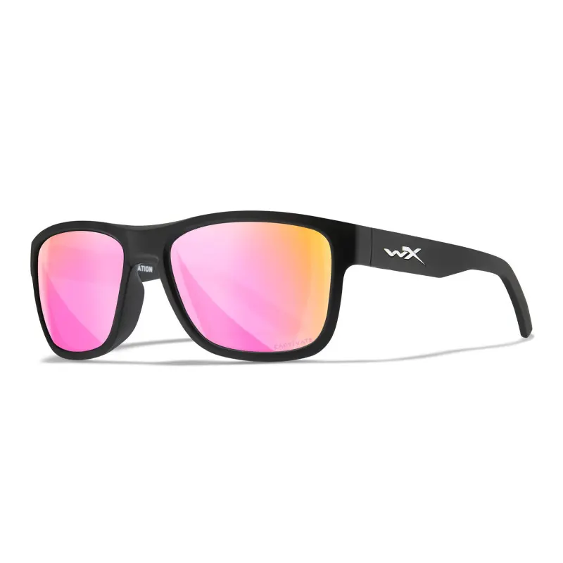 Wiley-X WX Ovation sunglasses (Matte Black/CAPTIVATE™ Polarized Rose Gold Mirror)