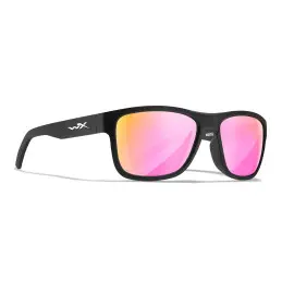Wiley-X WX Ovation sunglasses (Matte Black/CAPTIVATE™ Polarized Rose Gold Mirror)