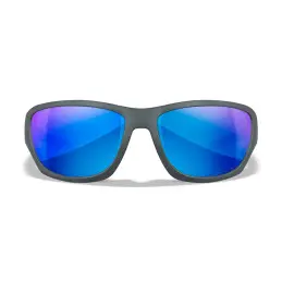 Wiley-X WX Climb sunglasses (Matte Grey/CAPTIVATE™ Polarized Blue Mirror)