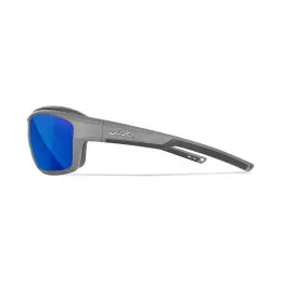 Wiley-X WX Ozone sunglasses (Matte Grey/CAPTIVATE™ Polarized Blue Mirror)