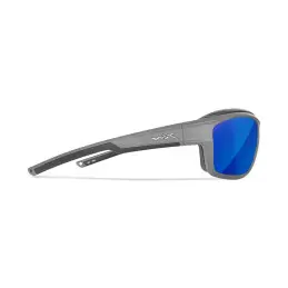 Wiley-X WX Ozone sunglasses (Matte Grey/CAPTIVATE™ Polarized Blue Mirror)