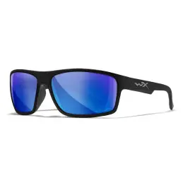 Wiley-X WX Peak sunglasses (Matte Black/CAPTIVATE™ Polarized Blue Mirror)