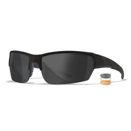 Wiley-X WX Saint sunglasses (Matte Black/Clear, Smoke Grey, Light Rust)