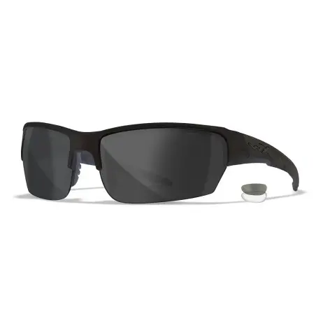 Wiley-X WX Saint sunglasses (Matte Black/Clear, Smoke Grey)