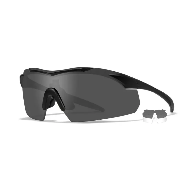 Wiley-X WX Vapor 2.5 sunglasses (Matte Black/Clear, Smoke Grey)