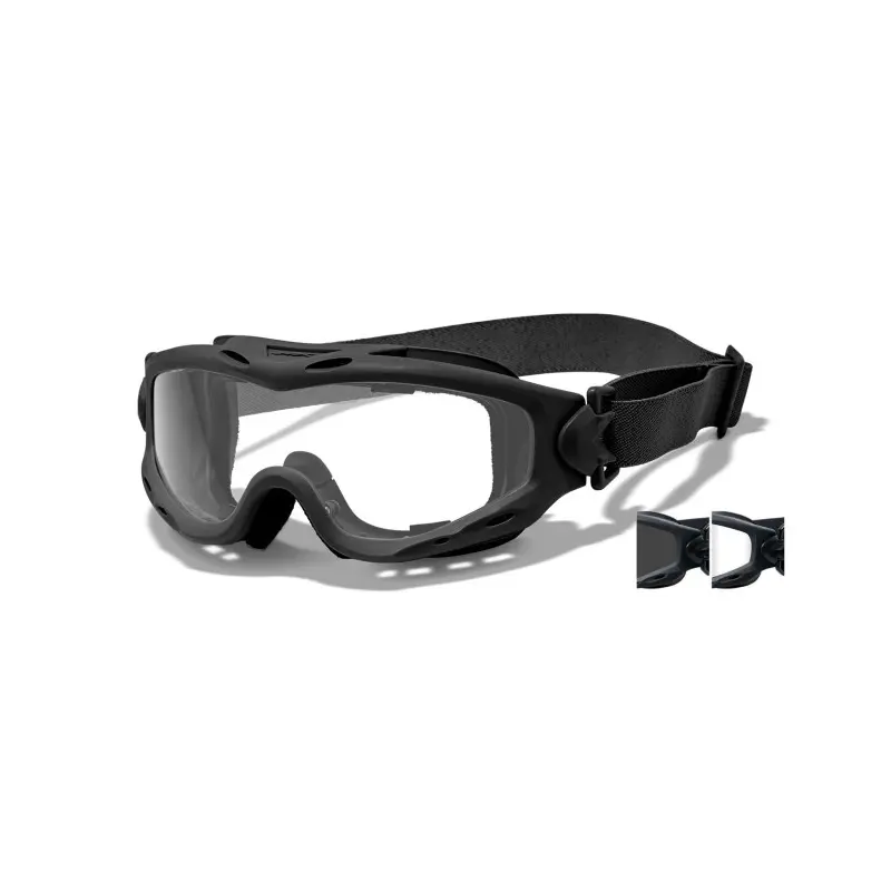 Wiley-X Spear googles (Matte Black/Clear, Smoke Grey)