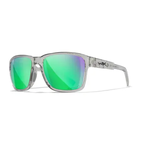 Wiley-X WX Trek sunglasses (Gloss Crystal Light Grey/CAPTIVATE™ Polarized Green Mirror)