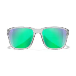 Wiley-X WX Trek sunglasses (Gloss Crystal Light Grey/CAPTIVATE™ Polarized Green Mirror)