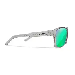 Wiley-X WX Trek sunglasses (Gloss Crystal Light Grey/CAPTIVATE™ Polarized Green Mirror)