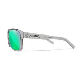 Wiley-X WX Trek sunglasses (Gloss Crystal Light Grey/CAPTIVATE™ Polarized Green Mirror)