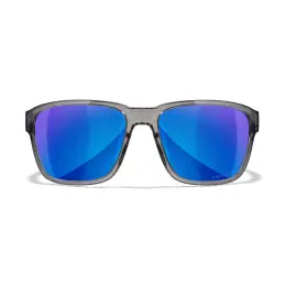 Wiley-X WX Trek sunglasses (Gloss Crystal Dark Grey/CAPTIVATE™ Polarized Blue Mirror)