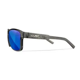 Wiley-X WX Trek sunglasses (Gloss Crystal Dark Grey/CAPTIVATE™ Polarized Blue Mirror)