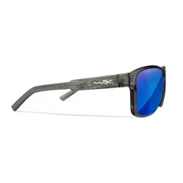 Wiley-X WX Trek sunglasses (Gloss Crystal Dark Grey/CAPTIVATE™ Polarized Blue Mirror)