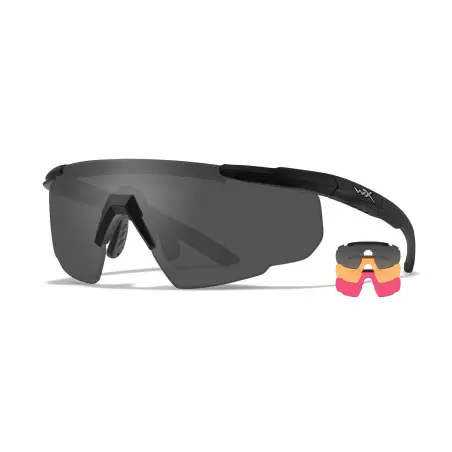 Wiley-X Saber advanced sunglasses (Matte Black/Smoke Grey, Light Rust, Vermillion)