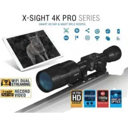 ATN X-Sight-4k, 3-14x, Pro edition Smart Day/Night Hunting Rifle Scope with Full HD Video rec, WiFi, Smooth zoom