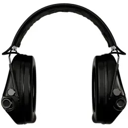 Sordin Supreme Pro-X Slim earmuffs - active hunting earmuffs - EN 352 - foam cushion, leather band, black