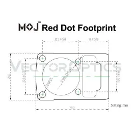 Vector Optics MOJ Red Dot Lower 1/3 Co-Witness Cantilever Picatinny Riser Mount