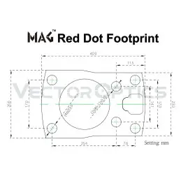 Vector Optics MAG Red Dot Lower 1/3 Co-Witness Cantilever Picatinny Riser Mount