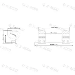 Vector Optics X-ACCU 30mm 1.2" Medium Profile 1- Piece 0MOA Picatinny